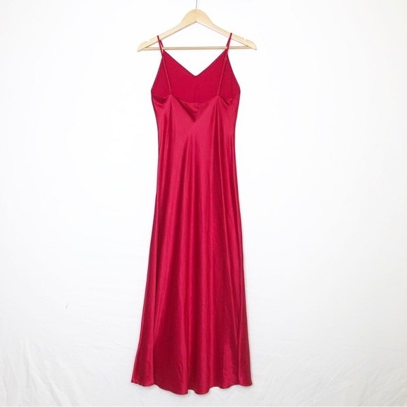 Cabernet Sleepwear red satin maxi slip dress❤️ - Picture 8 of 9